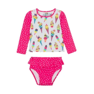 Hatley UV Meisjes Zwemset Broek + Tshirt Cool Treats