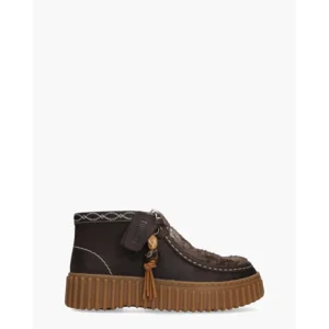 Clarks Originals Torhill Moss Donkerbruin Dames Veterschoenen