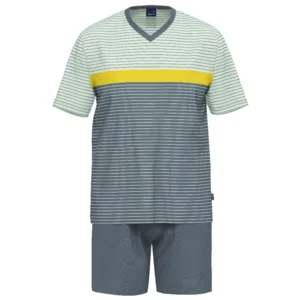 Ammann Heren Pyjama: Korte mouw, short, gestreept ( AMM.543