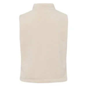 Frank Walder  Dames Bodywarmer, schapenvel, ecru ( WAL.81 )