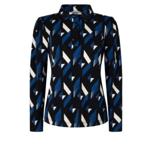Bloesje Print Evi  Zoso Blauw/zwart XL