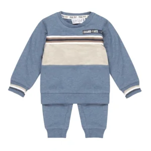 Dirkje Jongens 2-delig Kledingsetje Sweater + Broek  Grand Race Blauw Melee