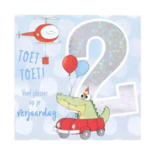 Kaart - Leeftijd & muziek - 2 jaar - Blauw - 004A
