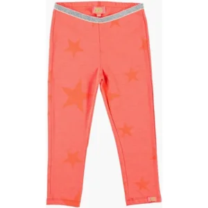 legging met sterren fluo  coral