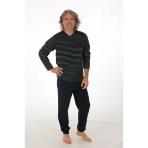 Perlina heren pyjama: Tom, Donker blauw, badstof ( LINA.116 )