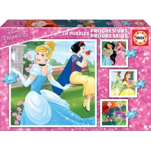 Educa - Disney Prinsessen - 4 puzzels 12 - 16 - 20 - 25 stukjes