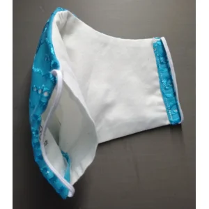 Exclusief handgemaakt mondmasker / mondkapje Hemelsblauw Kind
