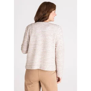 Frank Walder Blazer: Camel / wit, Met knopen ( WAL.114 )