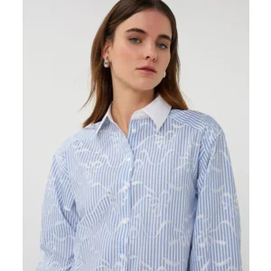 Esqualo HemdsBloes: Blauw gestreept, lange mouw ( ESQ.324 )