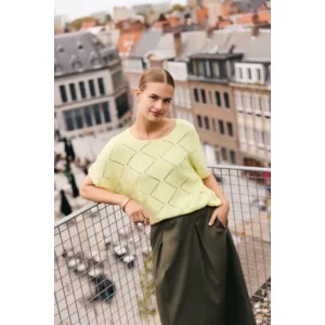 Signe Nature Dames pull: Lime, Ajour brei ( Signe.1364 )