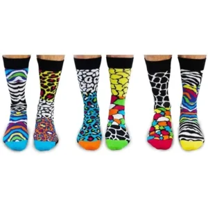 Oddsocks - You Animal - Heren Sokken - 6 Verschillende in een doos - Maat 39-46