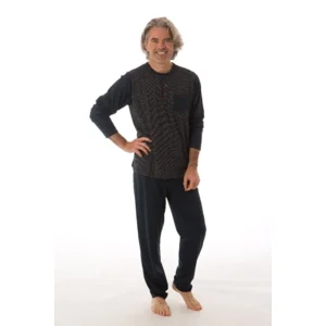 Perlina Heren Pyjama: Abem, Blauw, rechte broek ( LINA.137 )