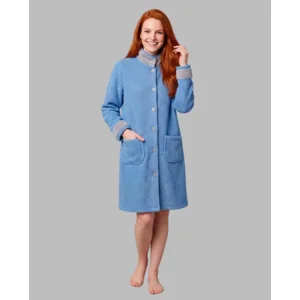 Egatex Kamerjas Dames: Blauw, Warm, met knopen ( EGA.560 )