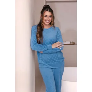 Pastunette Pyjama Dames: Blauw, badstof  ( 100019 )