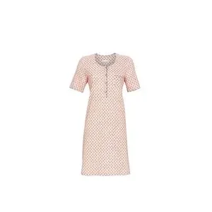 Ringella nachthemd dames: Pastel Roze, korte mouw, modal katoen ( RIN.563 )