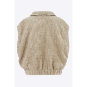 Signe Nature bodywarmer: Beige, warme fitting ( Signe.1424 )