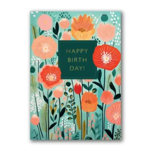 Kaart - Happy birthday! Klaprozen - ME - GBA.2909