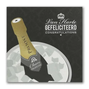 Kaart - Van harte gefeliciteerd, champagne in koeler - Glitter & Glamour - SQE.3008