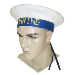 Hoed - Wit / blauw - Matroos