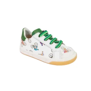 Zecchino d'Oro Sneaker Fiets N12-1015 Wit/Groen 21