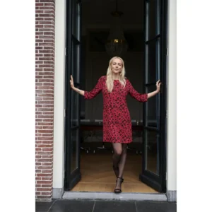 Esqualo Rood geprint kleed