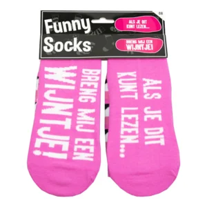 Sokken - Als je dit kunt lezen breng mij een wijntje - Funny socks