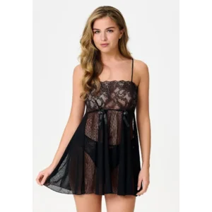 Lingaodore Black Beauty babydol in zwart