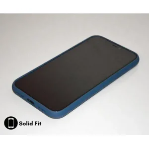 iPhone case/hoesje silicone  + 1x screenprotector glas Blauw iPhone 12 Pro