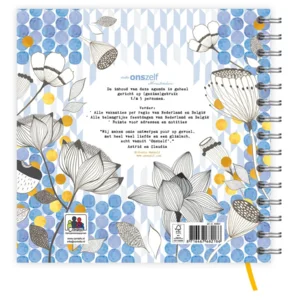 Familie notitieagenda - 2025 - Harde kaft - Onszelf - Memphis Flowers - 19,5x19,5cm