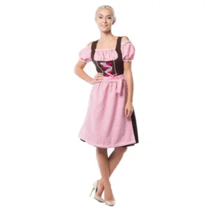 Dirndl - Lange jurk - Anne-Ruth - Roze, bruin - M