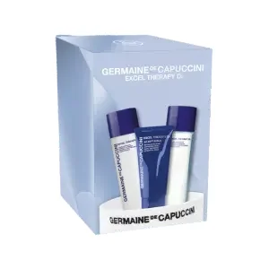 Excel Therapy O2 Cleansing set: Cleansing Milk, Toning Lotion & Soft Scrub