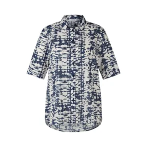 Kj Brand Bloes: Ecru/ blauw, Duitse maten ( BRA.323 )