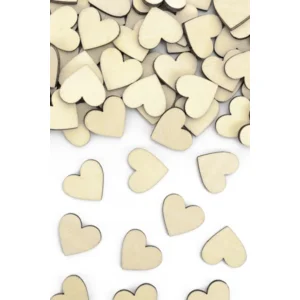 Confetti - Hart - Hout - 2x2cm - 50st.