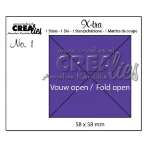 Crealies - Xtra parts 1 vierkant open vouw