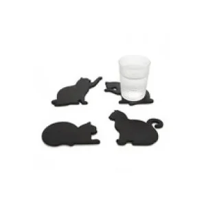 Glasonderzetters Kat x4 silicone Balvi