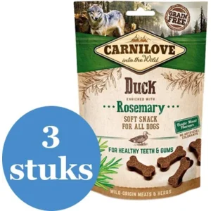 Carnilove Crunchy Snack Eend / Rozemarijn - 3 x 200 g