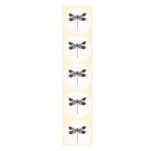 Stickers - Libelle - Zwart, wit - Rond - 4cm - 100st. - DBLS052