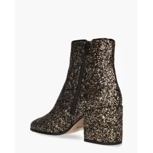 Nubikk Gigi Roma Glitter Zwart/Goud/Zilver Dames Enkelboots