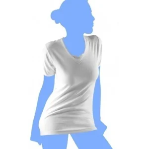 Eskimo dames skitop onderhemd met korte mouwen ( lichtjes thermisch ) Wit ( ESK.1465 )