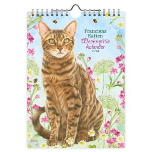 Week notitiekalender - 2024 - Franciens katten - Diesel - 16.5x23cm