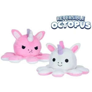 omkeerbare octopus knuffel unicorn 30 cm