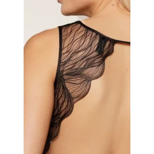 Lingadore Glamour satijnen slipdress in zwart