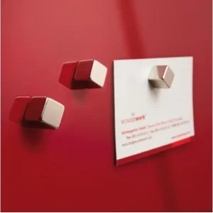 Sigel magnetisch glasbord rood 48x48 cm