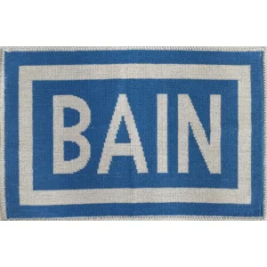 Badmat katoen blauw BAIN