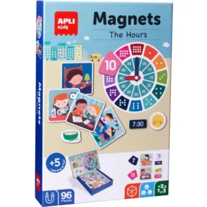 Magneetspel - Klok kijken magneetkaart - 96dlg.