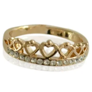 Ring Bling Heart Goud