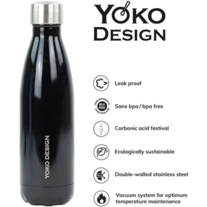 Yoko Design Drinkfles Isotherm Blauw Munt Groen 500 ml