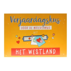 Kaart - Groeten uit - Verjaardagskus door de brievenbus uit Het Westland - GRD026