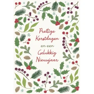 Kaarten - Kerst - Hangpak - Kerstplanten - 10st. - HPK.1034