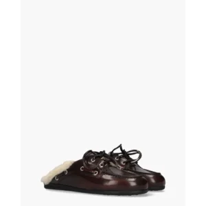 Posa Boat Loafer Mule Bordeaux Damesslippers